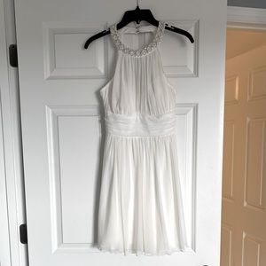 White Halter Dress